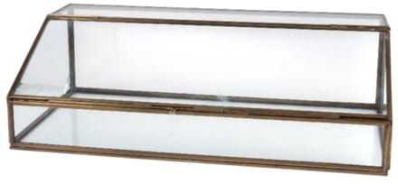Baroque - Opberger - Display Box 15 cm - Goud - Koper / Glas - 15x50x25 - Brass