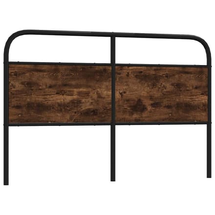 vidaXL - Vervangend - hoofdbord - 150 - cm - staal - en - gerookt - eikenkleurig