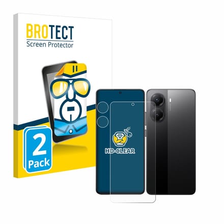 BROTECT - Screenprotector voor Xiaomi Poco X7 Pro (Voor+Camera) - Folie Beschermfolie transparant 2 Stuks