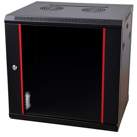 DSIT Baseline 12U wandkast met glazen deur 600x450x635mm (BxDxH) - serverbehuizing - serverrack - 19 inch