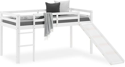 Homestyle4u Hoogslaper - 90x200 cm - Wit - Glijbaan