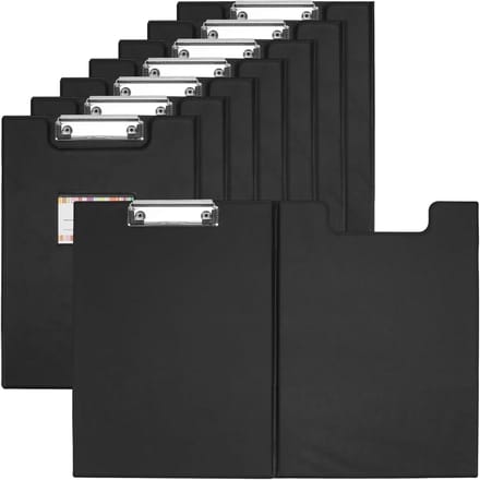 A4 Clipboard Map Set met 8 Stuks, Faux Leather Conferentie Map, Document Organizer voor Kantoor en School