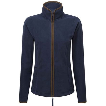 Premier Dames/Dames Artisan Contrast Trim Fleece Jacket (Marine / Bruin)