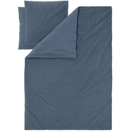 LIVARNO Seersucker dekbedovertrek 240 x 220 cm (Blauw)