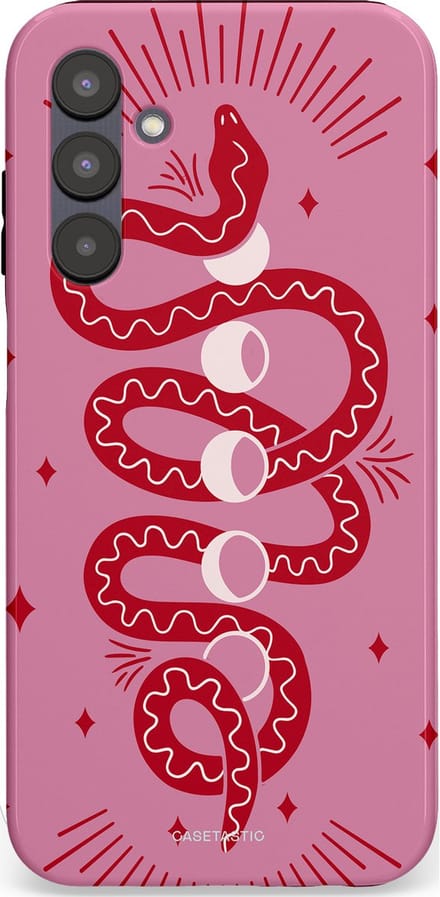 Casetastic hoesje geschikt voor Samsung Galaxy A25 - Dubbellaagse bescherming - Eclipseslang - Fashion Case - Lila Koraal