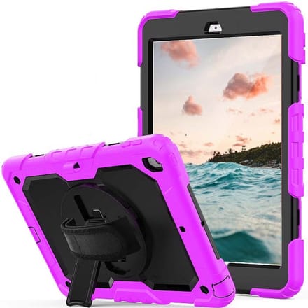 Casecentive Handstrap Pro Hardcase with handstrap iPad 2017 / 2018 roze