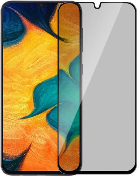 Privacy Screenprotector Glas - Tempered Glass Screen Protector Anti-Spy Geschikt voor: Samsung Galaxy A41 [2-Pack] Privacy anti-spion