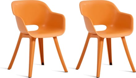 Keter Akola Tuinstoelen - 2 stuks - 56,5x55x80cm - Oranje