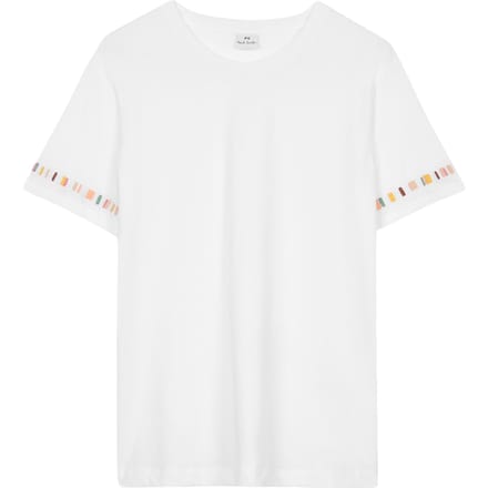 Paul Smith Womens Stripe Sleeve Emb T-shirt White Größe: S | Hemden Outlet | Damen | Weiß