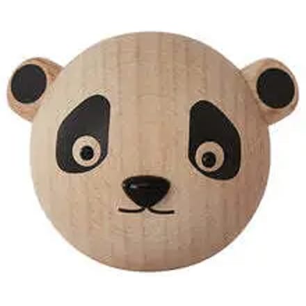 Gehaakte mini panda van hout voor kinderen OYOY Living Design