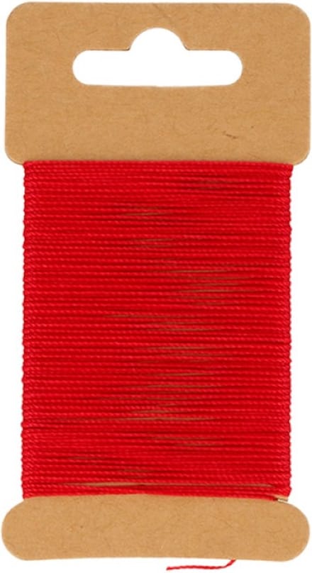 Rood gewaxt draad 10 m - Artemio