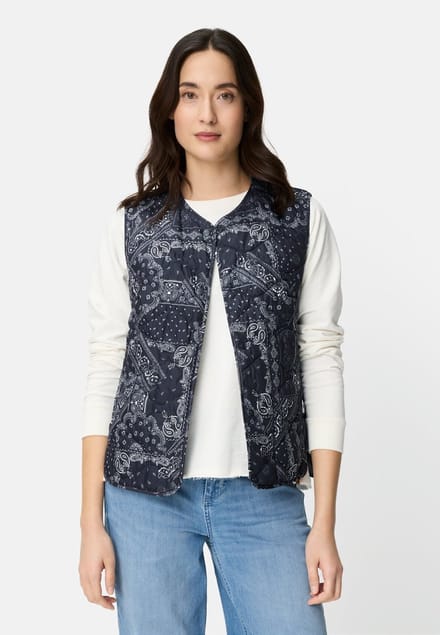 camel active Bodywarmer met paisleypatroon - Maat - Donkerblauwwomenswear-38