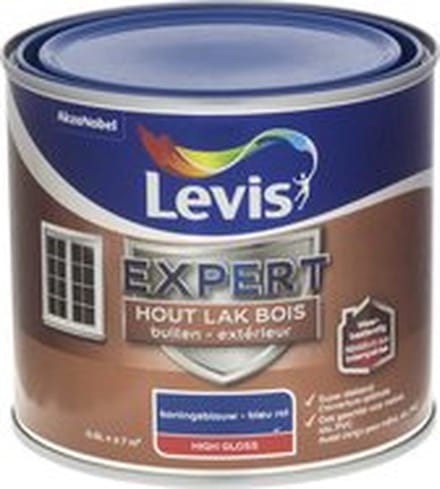 Levis - Expert Hout Lak Buiten High Gloss - Koningsblauw - 0,5 L