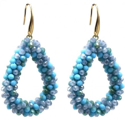 Bijoutheek Oorknoppen Small Drop blauw