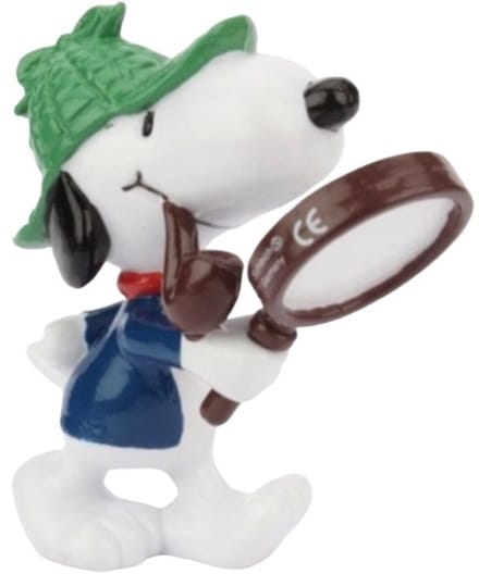 Detective Sherlock holmes Snoopy / Peanuts - speelfiguurtje en taarttopper - Schleich - ca. 7 cm