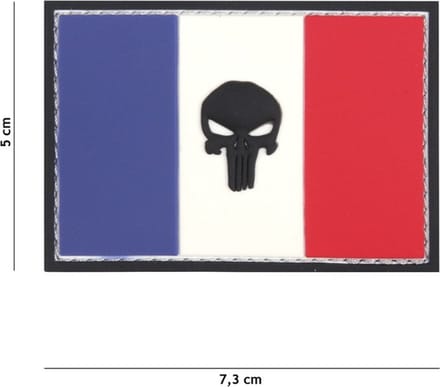 101 Inc Embleem 3D Pvc Punisher Franse Vlag  20022