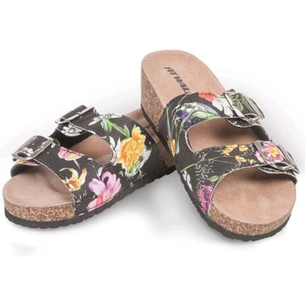 Tongs florales gray