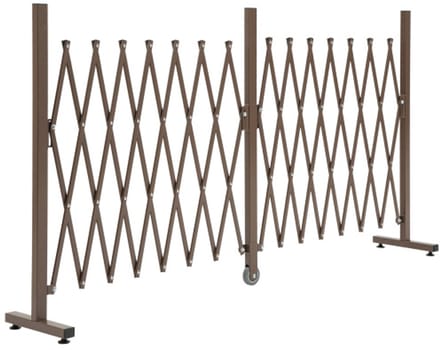 Schaarhek uitschuifbaar 52-405cm tuin aluminium bruin H103,5cm