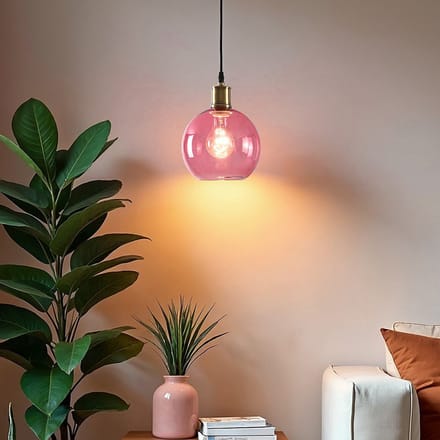 LumenXL 1-lichts hanglamp Liya - rood glas variant 4