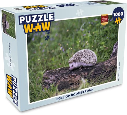 Puzzel Egel op boomstronk - Legpuzzel - Puzzel 1000 stukjes volwassenen