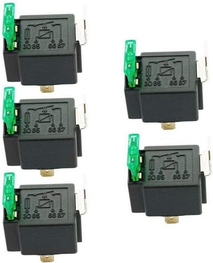 5 x 12V 30A 4-polig SPST auto relais - voor auto, vrachtwagen, motor en boot