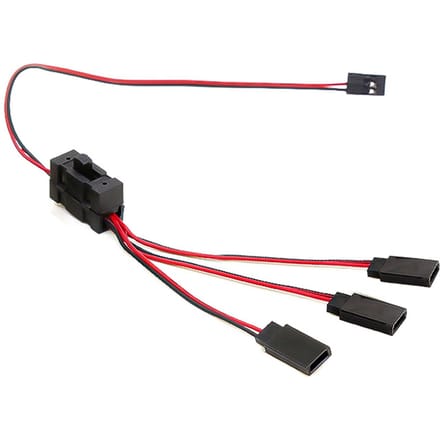 3 manier LED Licht Aan/uit Controller Schakelaar Y Kabel voor TRX-4 SCX10 1/10 afstandsbediening Auto Licht zwart