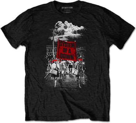 System Of A Down - Banner Marches Heren T-shirt - S - Zwart