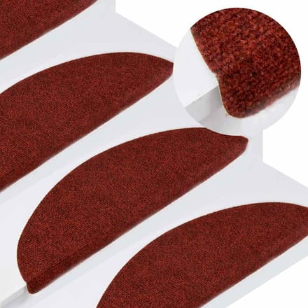 vidaXL - Trapmatten - zelfklevend - 30 - st - 56x17x3 - cm - rood