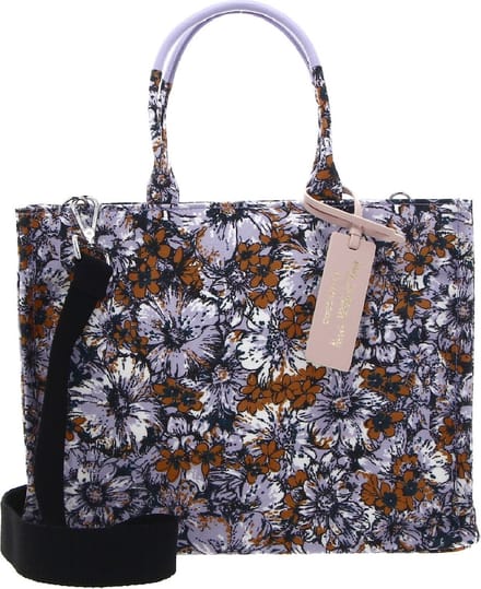 COCCINELLE Handtas Schoudertas Never Without Bag Ca. Flow Handbag Prin. Eff. Canvas Fab. Multi. Lavender Veelkleurig