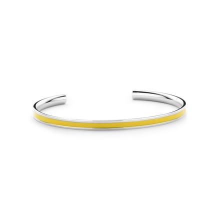 Colori 4 COL0006 Stalen Open Bangle - One-Size (60 X 50 X 4 mm) - Geel