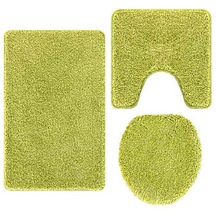 vidaXL - Antislip - Badmat - Set - 3 - st - Groen - 50 - x - 80 - cm - PP