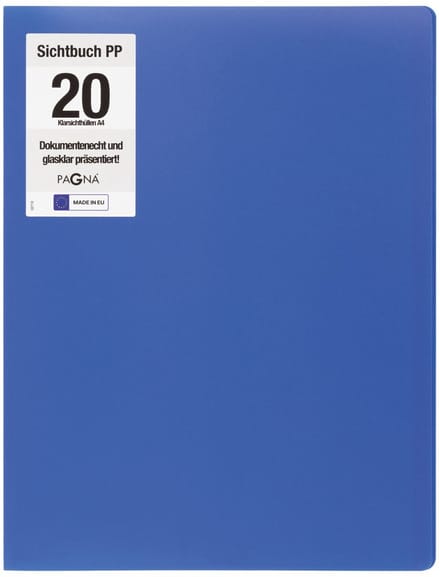 Pagna 21009-07, Project folder, A4, Polypropyleen (PP), Blauw, 20 vakken, 1 stuk(s)