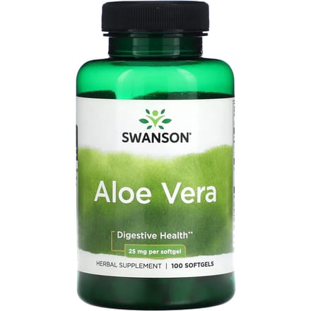 Aloë Vera, 25 mg, 100 zachte capsules