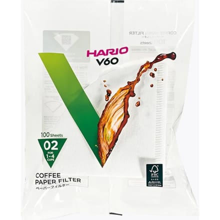 Hario papierfilter wit voor 02 druppelaar (100 stuks)