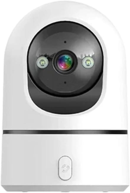 Beveiligingscamera Binnen - Babycamera Huisdiercamera - Huis Bewaken - Automatische Bewegingsdetectie - 9 x 9 x 15 cm - Wit