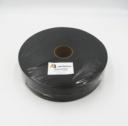 Glasband 9 x 4mm zwart - pak 250m