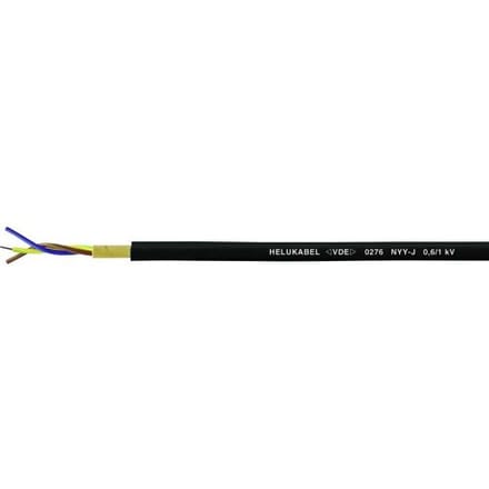 Helukabel 32023 Grondkabel NYY-J 3 G 1.5 mm² Zwart 50 m
