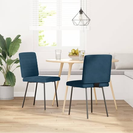 vidaXL Eetkamerstoelen 2 st fluweel blauw