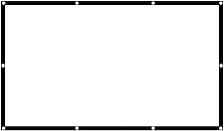 Opvouwbaar Projectorscherm - Draagbaar Filmscherm - Thuisbioscoop Presentaties - Zacht Polyester Materiaal - 150 inch 16:9 - Wit
