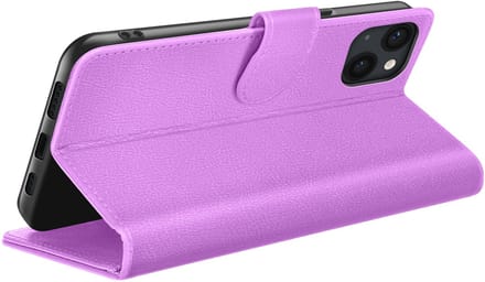 Zanae, Hoesje geschikt voor iPhone 13 - Wallet Case & Magneetsluiting, Paars