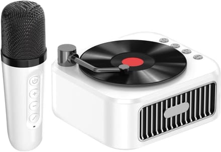 Karaoke Machine - Zing Installatie - Feest Entertainment - Hifi Stereo Geluid - 12 x 16 x 12 cm - Wit