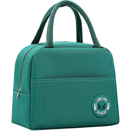 Lunchtas Hoge Capaciteit Herbruikbare Draagtas Warmtebehoud Diner Isolatie Hangtas Zwart groen