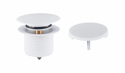 DutchLine - Afvoerplug Met Overloop Voor Bad – Mat wit