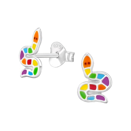 Princess Oorbellen Slang - 925 Zilver E-coating - Diertje - 6x9.5mm