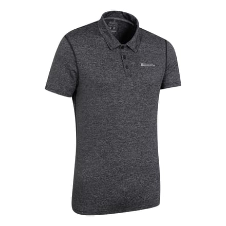 Mountain Warehouse Heren Agra gestreept poloshirt (Zwart)