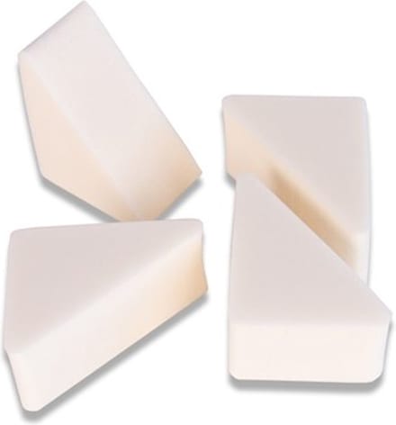 Superstar Schmink sponsjes - 4x - driehoek - latex - wit - 5 x 4 cm - make-up sponsjes