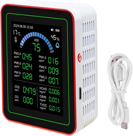 White-Label® Fijnstofmeter - Luchtkwaliteitsmeter voor Binnen - Co2 Meter