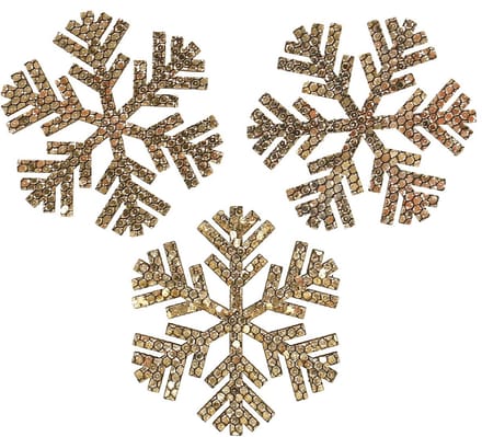 Sneeuwvlok goud kerstdecoratie Ø4cm 48 st, 48 Stück
