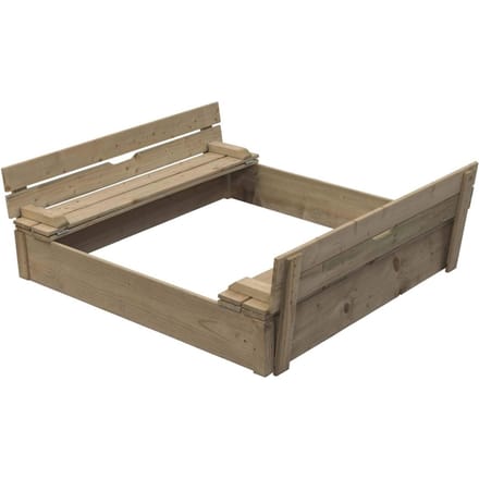 Houten zandbak met deksel 120x120cm