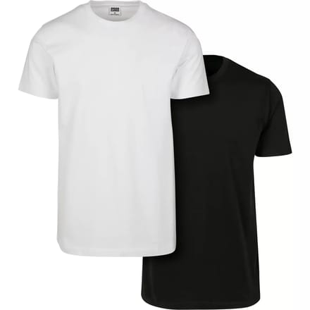 Urban Classics - Basic 2Pack Heren Tshirt - L - Wit